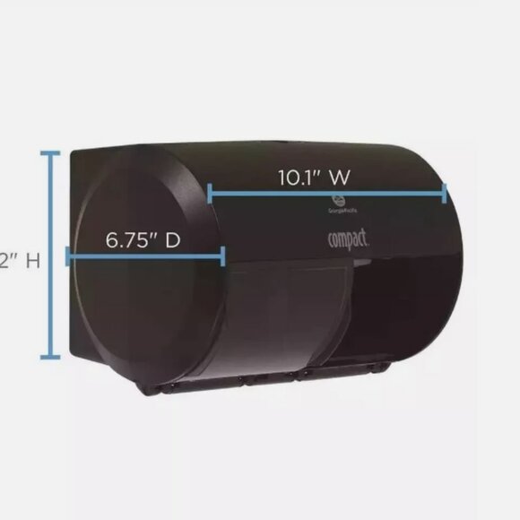 NEW GEORGIA PACIFIC COMPACT 2-ROLL SIDE by SIDE TOILET PAPER DISPENSER LD 3427
